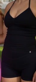 Eclipse Black Invisible Scrunch Shorts